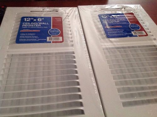 2 - Truaire Smooth glide Ceiling / Wall Registers 12&#034; X 6&#034;