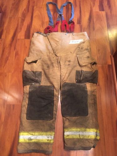 Firefighter pbi gold bunker/turnout gear globe pants 44w x 30l halloween costume for sale