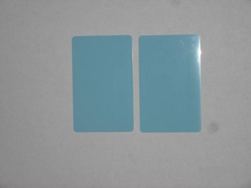 10 Blank PVC Plastic Photo ID Blue Credit Card 30Mil