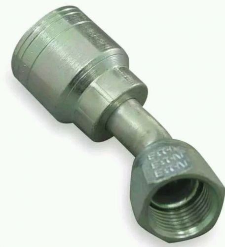 Eaton 1aa6fja6 fitting, 45 deg, 3/8 in hose, 9/16-18 jic for sale