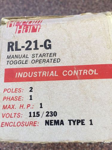 Arrow-Hart RL-21 Load-Limit Toggle Switch Single Phase Two Pole for 1 H.P. Max.