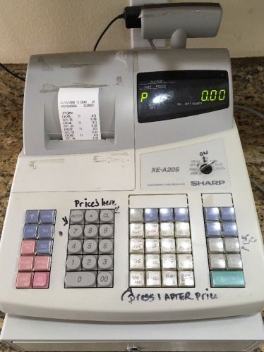 Sharp XE-A20S Cash Register For Parts Or Repair