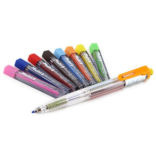 Pentel PH158ST1 Light Orange Pencil (1pc)+CH2 8-Assorted Colors Refill-1pc Each