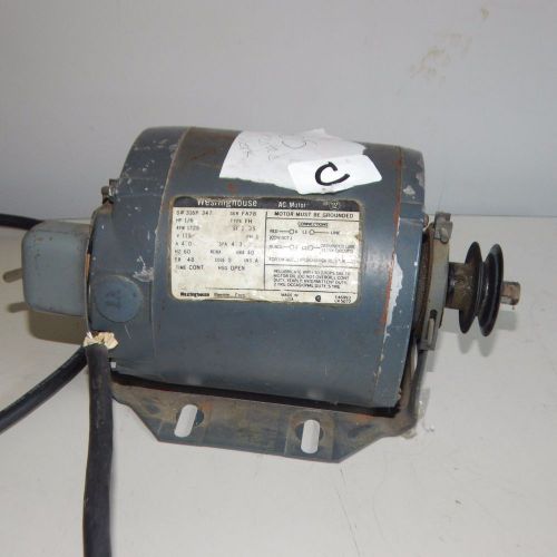F5069C) Westinghouse 1/6 HP Electric Motor 115V 4A FR48 1725 RPM