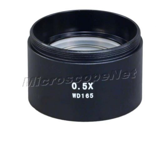 Add-on 0.5x auxiliary objective lens for stereo microscopes w 48mm mounting size for sale