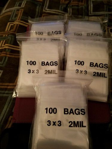 3x3 inch plastic bags 500 count