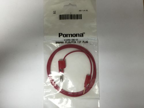 Pomona 1126-36-2 stackable banana plug to pin jumper red for sale