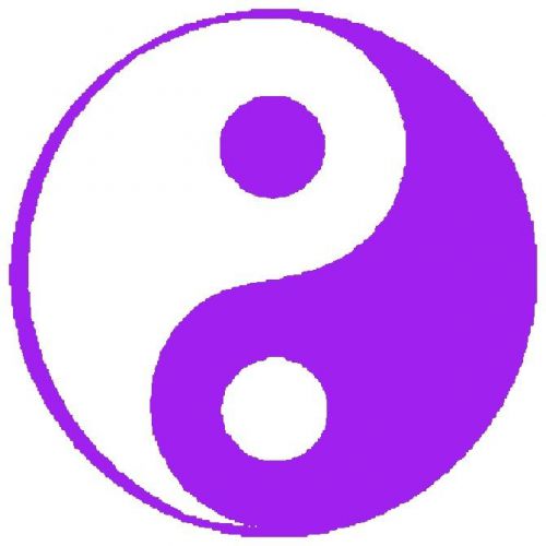 30 Custom Purple Yin Yang Personalized Address Labels