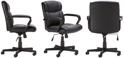 Amazon Basics Mid-Back Ergonomic Black Mesh Office Chair