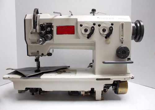 SINGER 412U141GA Two 2 Needle Feed Reverse Industrial Strength Sewing Machine