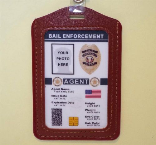 Bail Enforcement Agent ID Badge &gt;CUSTOMIZE WITH YOUR PHOTO &amp; INFO&lt; Bounty Hunter