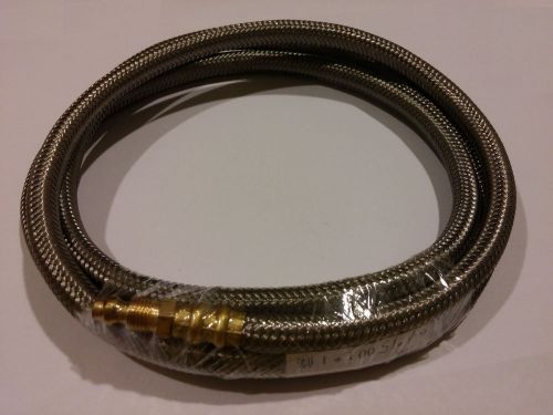 Ф6mm x 59.1&#034;L High Pressure Flexible Rubber Lubrication Hose Male x Male Assembl