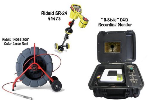 Ridgid 200&#039; Color Reel (14053) SR-24 Locator (44473) &#034;R-Style&#034; DVD Monitor