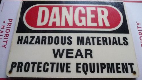 DANGER Hazardous Materials Wear Protective Equipment Sign Lot of 4 OSHA