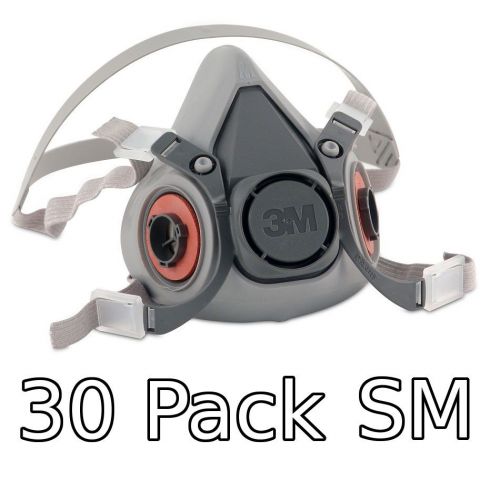 3m 6000 series respirator small half mask facepiece, 30 pack, 6100 for sale
