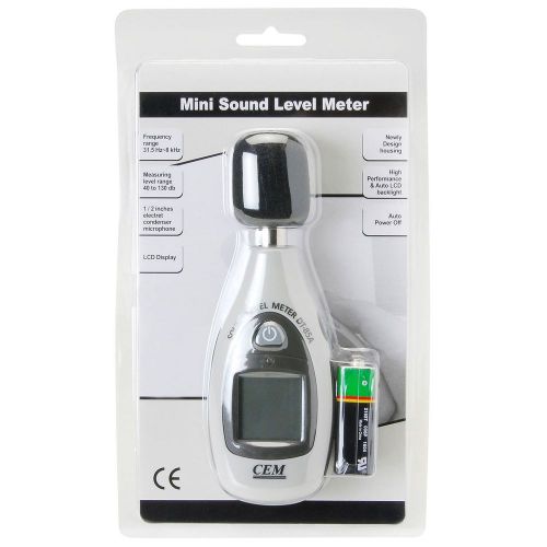 CEM Mini Digital Sound Level Meter DT-85A Batteries Included NEW!