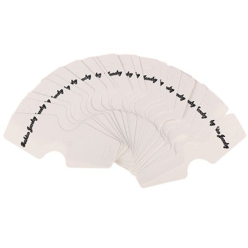 White Necklace Cards Tag Jewelry paper Display packing 50pcs 10*4.5cm
