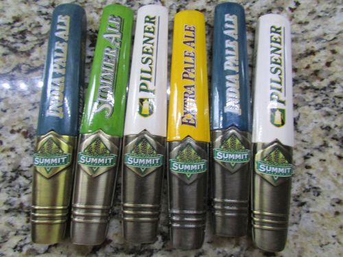 6 SUMMIT BREWING CO BEER TAP HANDLES (7 3/4) INDIA PALE ALE PILSENER SUMMER ALE+