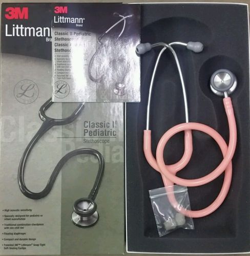 3M Littmann Classic II Pediatric Stethoscope Peach 28&#034; #2154
