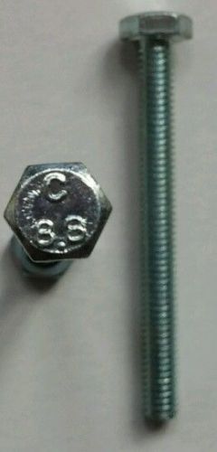 M6 - 1.00 x 50 mm (ft) coarse class 8.8 hex cap screw (bolt) zinc plated pk 100 for sale