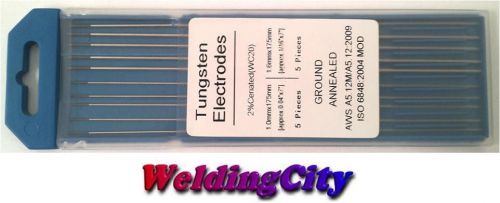 WeldingCity 10-pk 2.0% Ceriated (Grey) Assorted 040-1/16x7 TIG Tungsten Rod