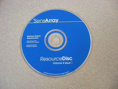 SensArray Resouce Disk CD Volume 4, Issue 1, 2004, Loads with Windows 7