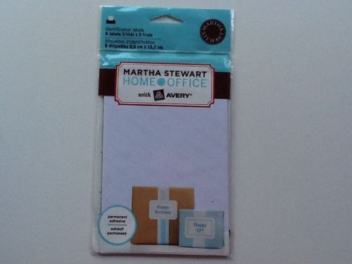 Martha Stewart Home Office w/Avery Identification Labels 3 3/4 X 5 3/16 in. 6ct