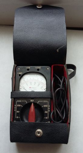Vintage Triplett Multimeter Model 666-R with Case and Leads Type 2