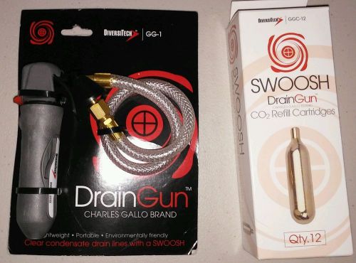 Diversitech drain gun- gg-1....box of swoosh co-2 cartridges for sale