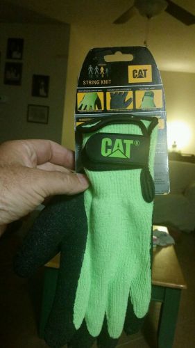 Cat Gloves CAT017417M Medium Fluorescent Green Latex Coated Gloves, per pair
