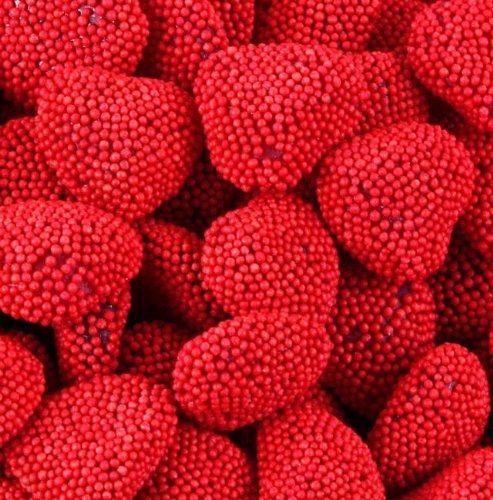 Oh! Nuts? Red Raspberry Flavor Jelly Hearts Coated with Red Nonpareils 2 LB -