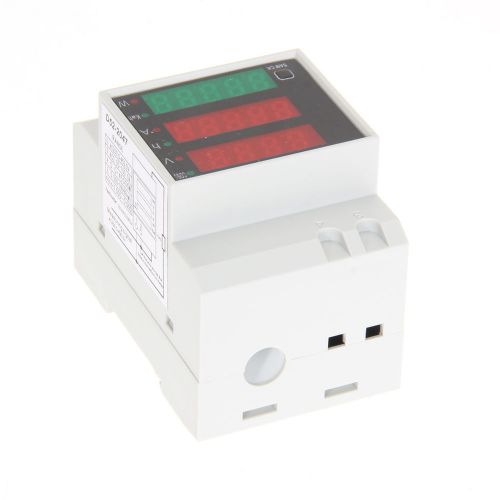 Digital Din Rail Current Voltage Power Ammeter Voltmeter Display Meter 200-450V
