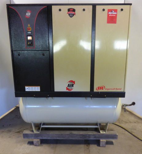 Ingersoll rand 25 hp rotary screw air compressor vsd total air system air dryer for sale