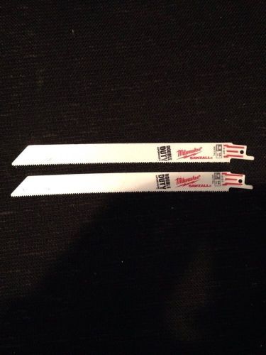 Lot Of 2 - Milwaukee 48-01-7184, 6 in. 18 TPI Thin Kerf SAWZALL Blades
