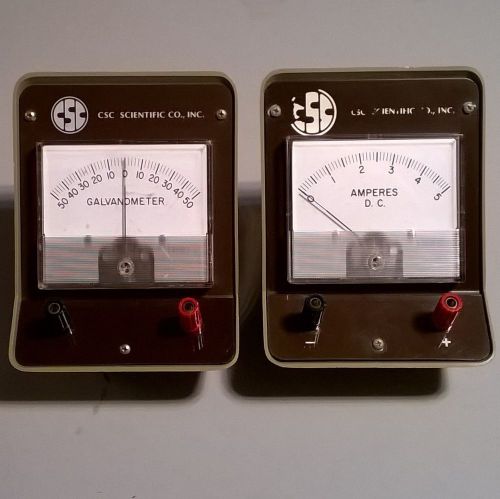 CSC Scientific Galvanometer Education Meter &amp; Amperes D.C.