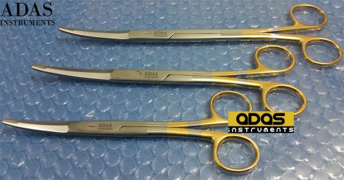 Set of 3 Gorney Facelift Scissors, abdominoplasty scissors