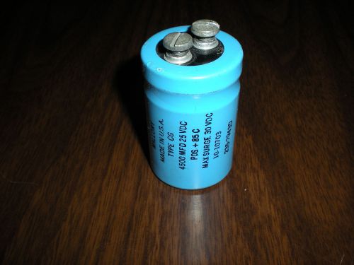 MALLORY 4500mfd 25V Can Electrolytic Capacitor NOS Type CG