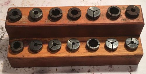 Lot of 14 drill - tap collets jewelers - watchmakers - machinist lathe size tool for sale