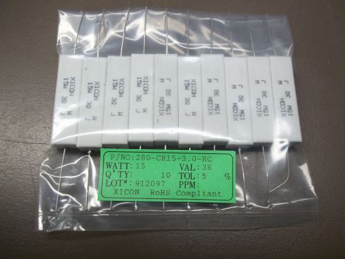 Cement Power Resistor- P/N: 280-CR15-3.0-RC (1 package 10 Resistors each)