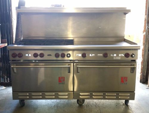 Wolf C68D-926 Challenger 6 Open Burner Range w/ Dual Ovens and 34&#034; Griddle Top