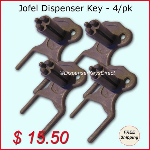Jofel &#034;kunilock&#034; dispenser key for paper towel &amp;toilet tissue dispensers (4/pk.) for sale