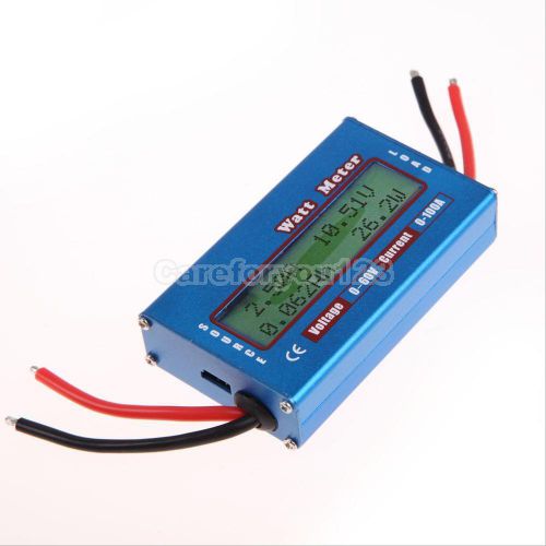4-60V 0-100A Digital LCD Watt Meter Power Volt Amp Meter Battery Analyzer Test