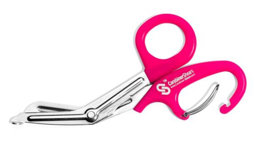 Nurse/emt/medical 7.5&#034; trauma bandage medical scissors shears carabiner (pink) for sale