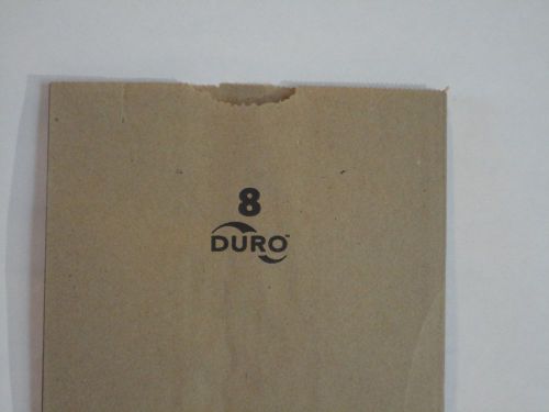 8 Lb Duro 18408 Brown Grocery Paper Bags 500 Pack 6 1/8 x 4 1/8 x 12 7/16 in.