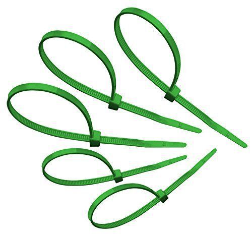 Tach-It 8&#034; x 40 Lb Tensile Strength Green Colored Cable Tie Pack of 1000