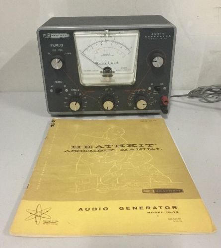Vintage Heathkit IG-72 Audio Generator w/ Original Assembly Manual
