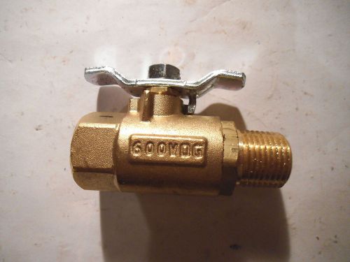 Brass ball valve 1/2&#034; f x m threaded female x male -  new for sale