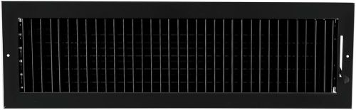 24w&#034; x 6h&#034; ADJUSTABLE AIR SUPPLY DIFFUSER - HVAC Vent Duct Cover Grille [Black]