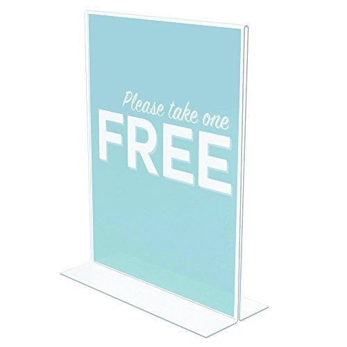 Deflecto classic stand up sign holder, 8.5&#034; x 11&#034;, clear (69201) for sale