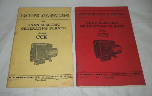 (1958) ONAN CCK Series Instruction Manual + Parts Catalog electric generator